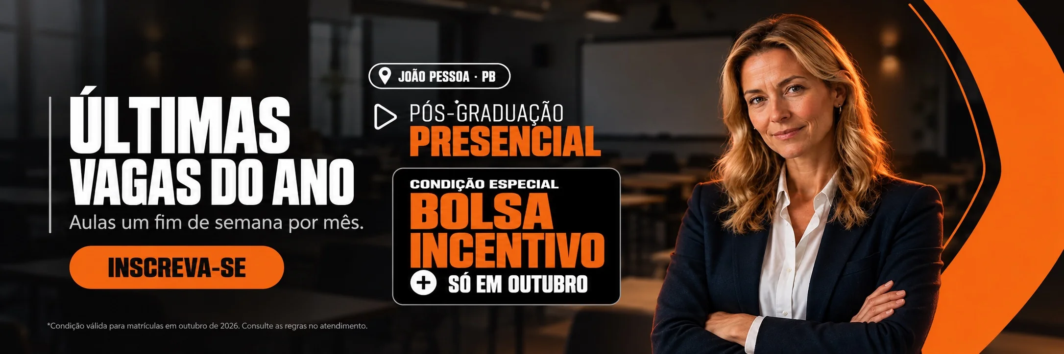 Pós-Graduação presencial em João Pessoa da Unicorp: Bolsa Incentivo, últimas vagas do ano. Inscreva-se