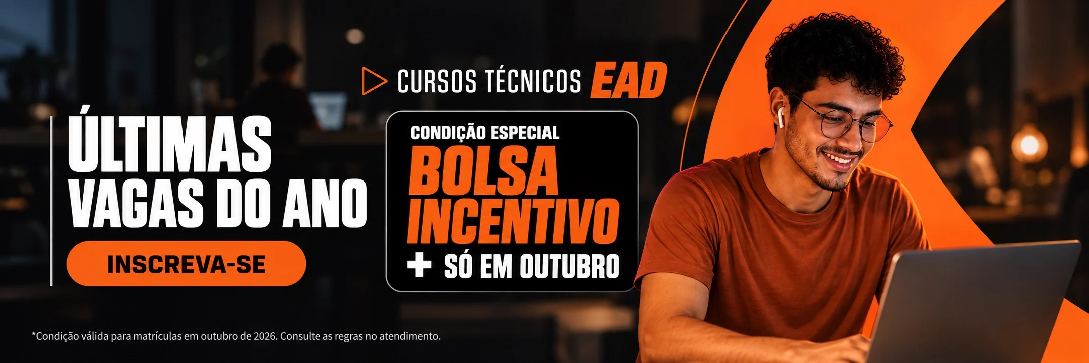 Cursos Técnicos EAD da Unicorp: Bolsa Incentivo, últimas vagas do ano. Inscreva-se