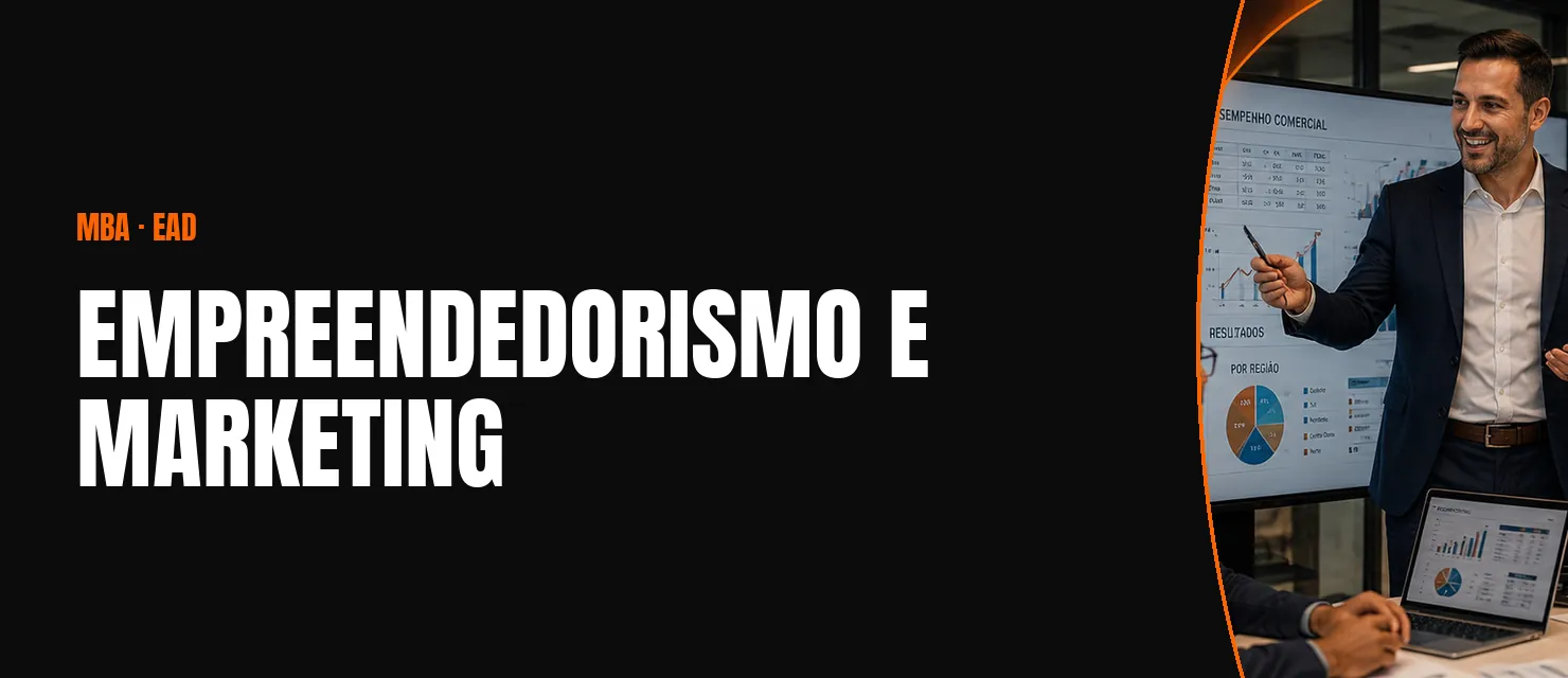 Arte do curso MBA em Empreendedorismo e Marketing
