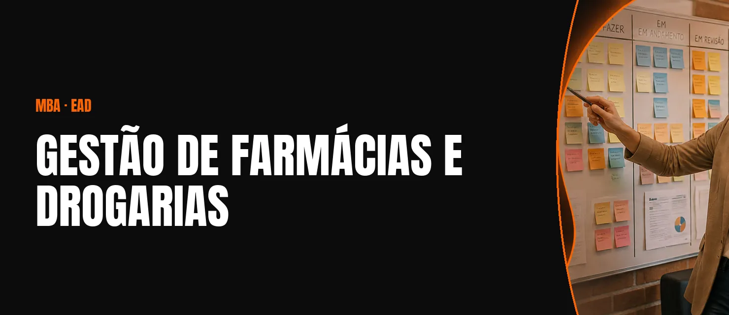 Arte do curso MBA em Gestão de Farmácias e Drogarias