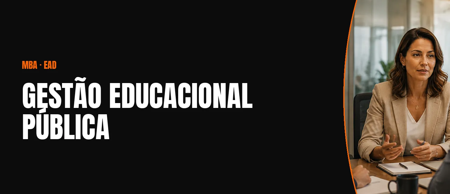Arte do curso MBA em Gestão Educacional Pública