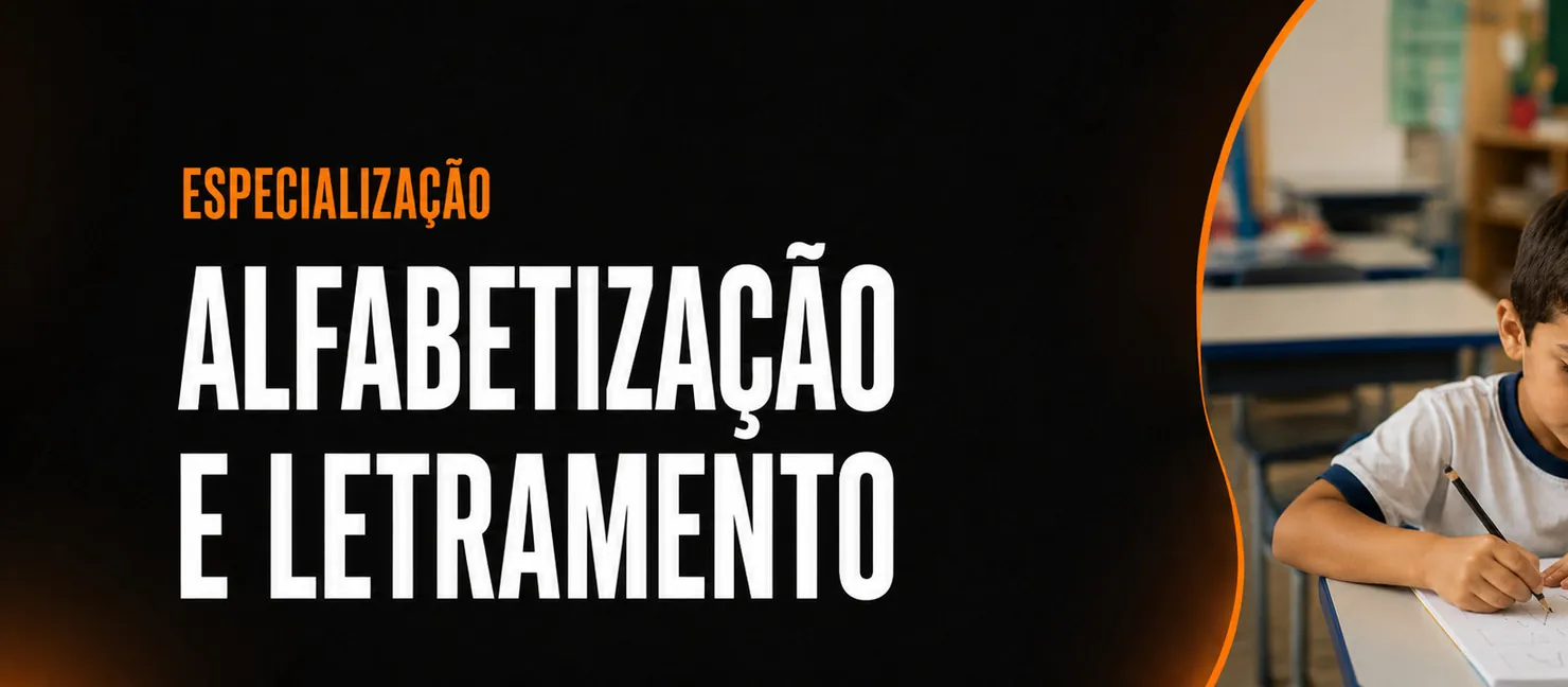 Arte do curso Alfabetização e Letramento