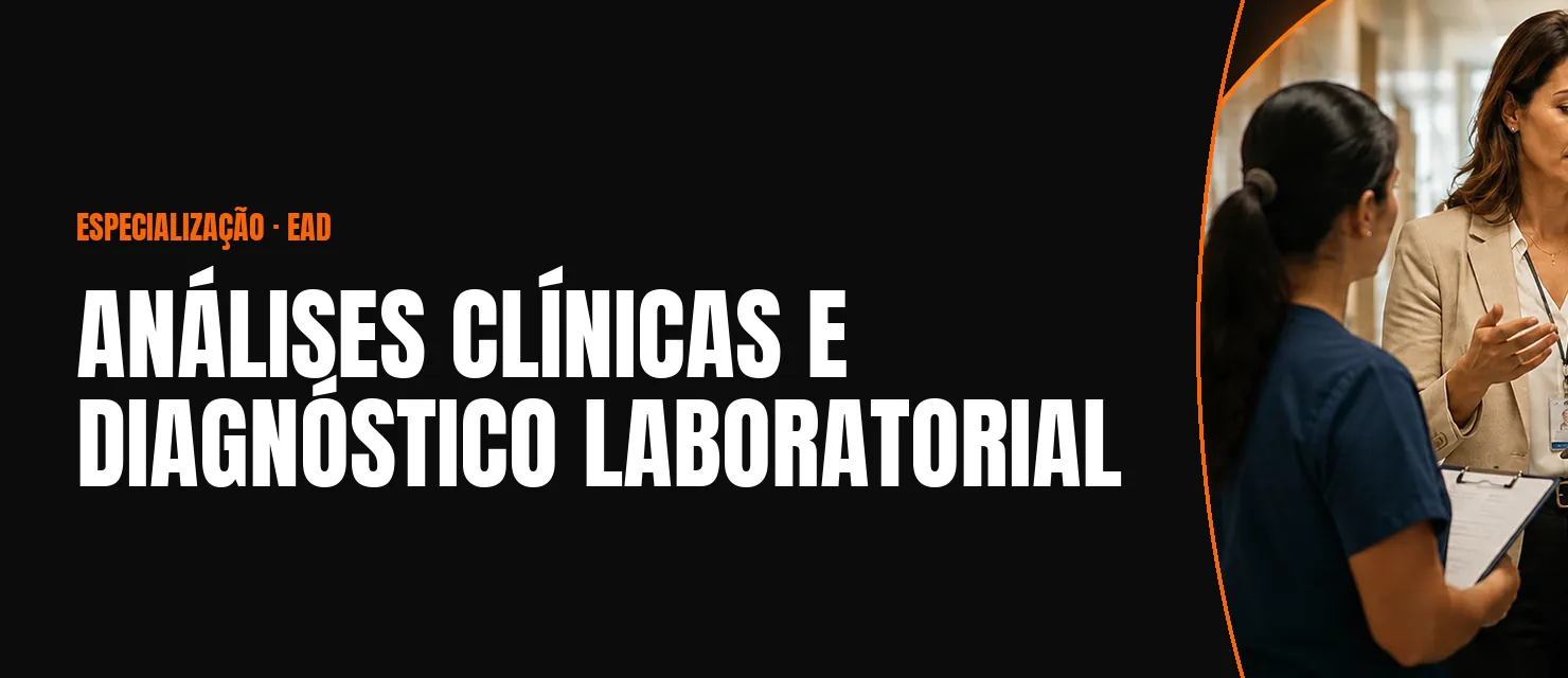 Arte do curso Análises Clínicas e Diagnóstico Laboratorial