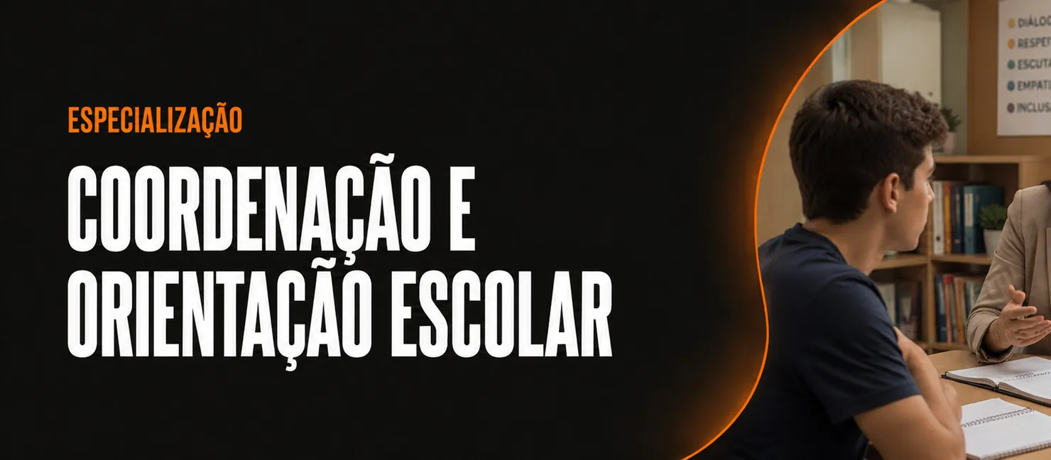 Arte do curso Coordenação e Orientação Escolar