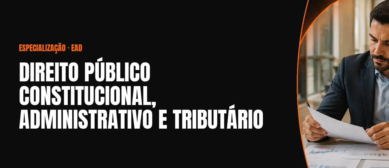 Arte do curso Direito Público Constitucional, Administrativo e Tributário