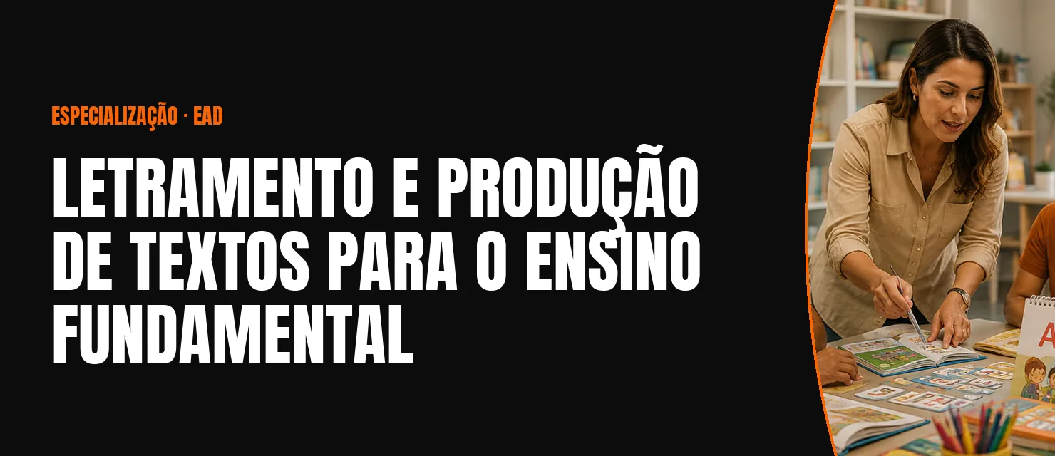 Arte do curso Letramento e Produção de Textos para o Ensino Fundamental