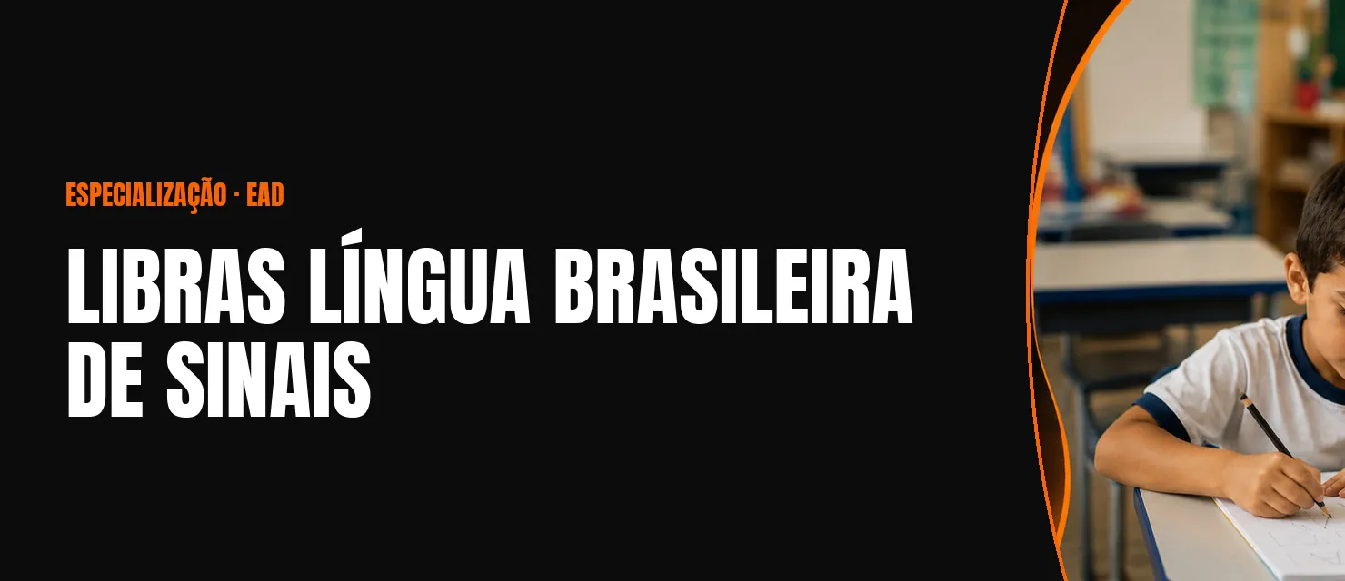 Arte do curso LIBRAS Língua Brasileira de Sinais