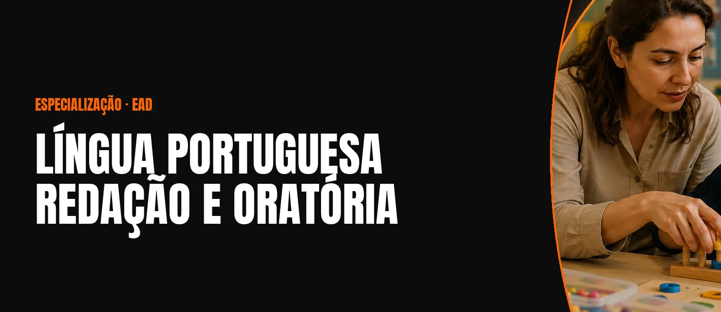 Arte do curso Língua Portuguesa Redação e Oratória
