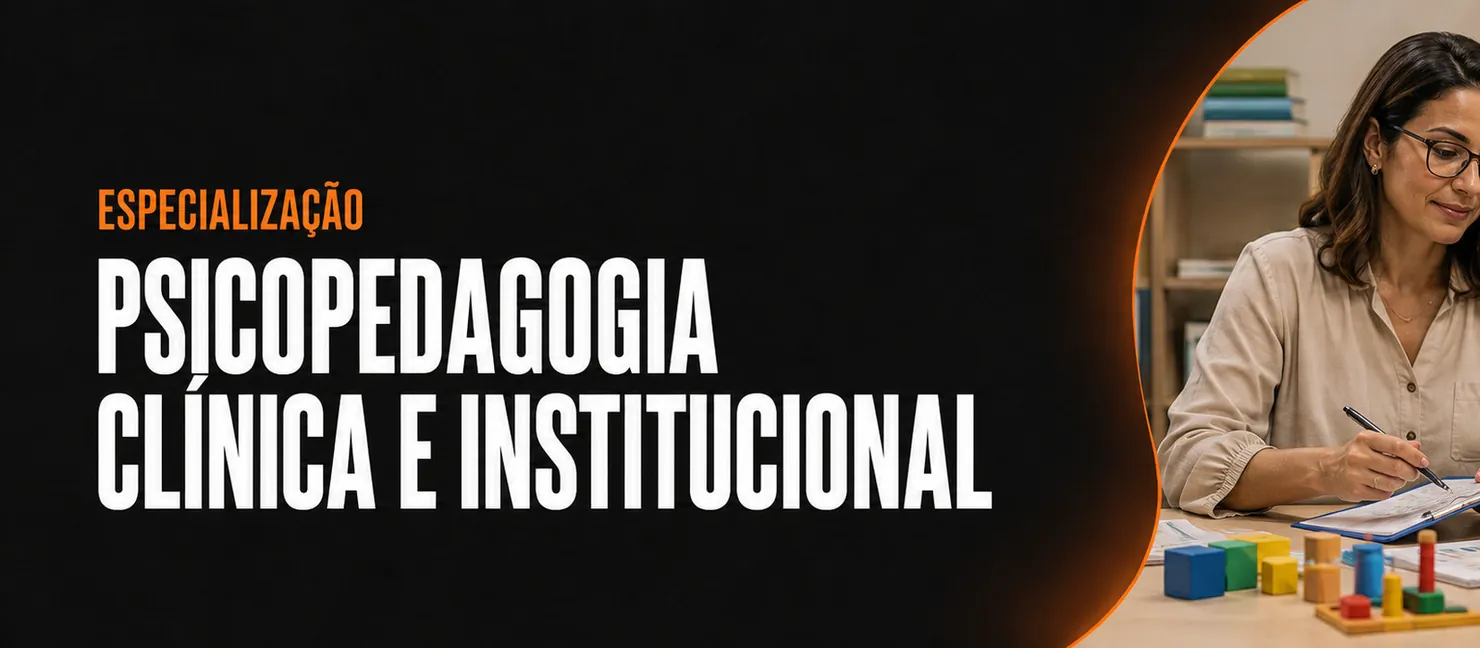 Arte do curso Psicopedagogia Clínica e Institucional