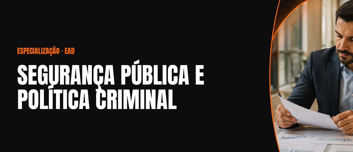 Arte do curso Segurança Pública e Política Criminal