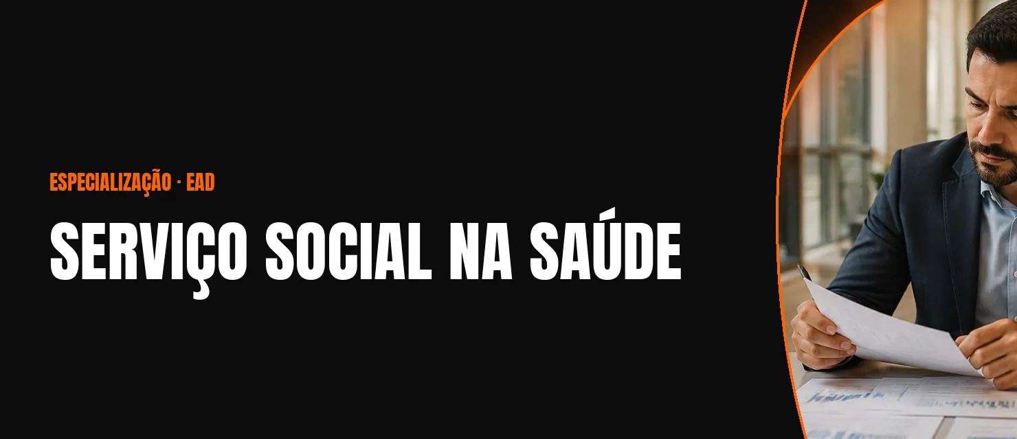 Arte do curso Serviço Social na Saúde